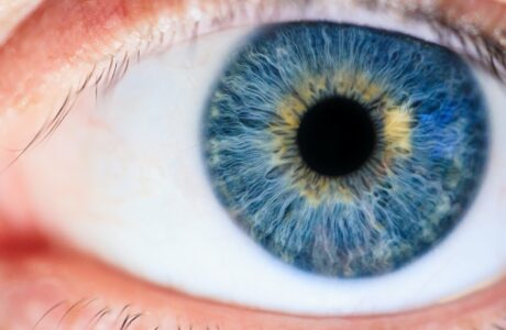 Image of a blue eye up close