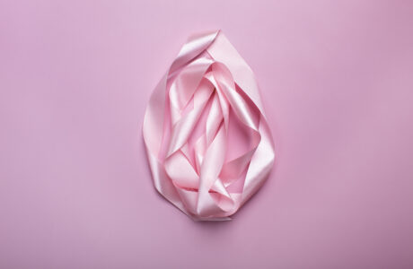 Pink Ribbons in a pink background